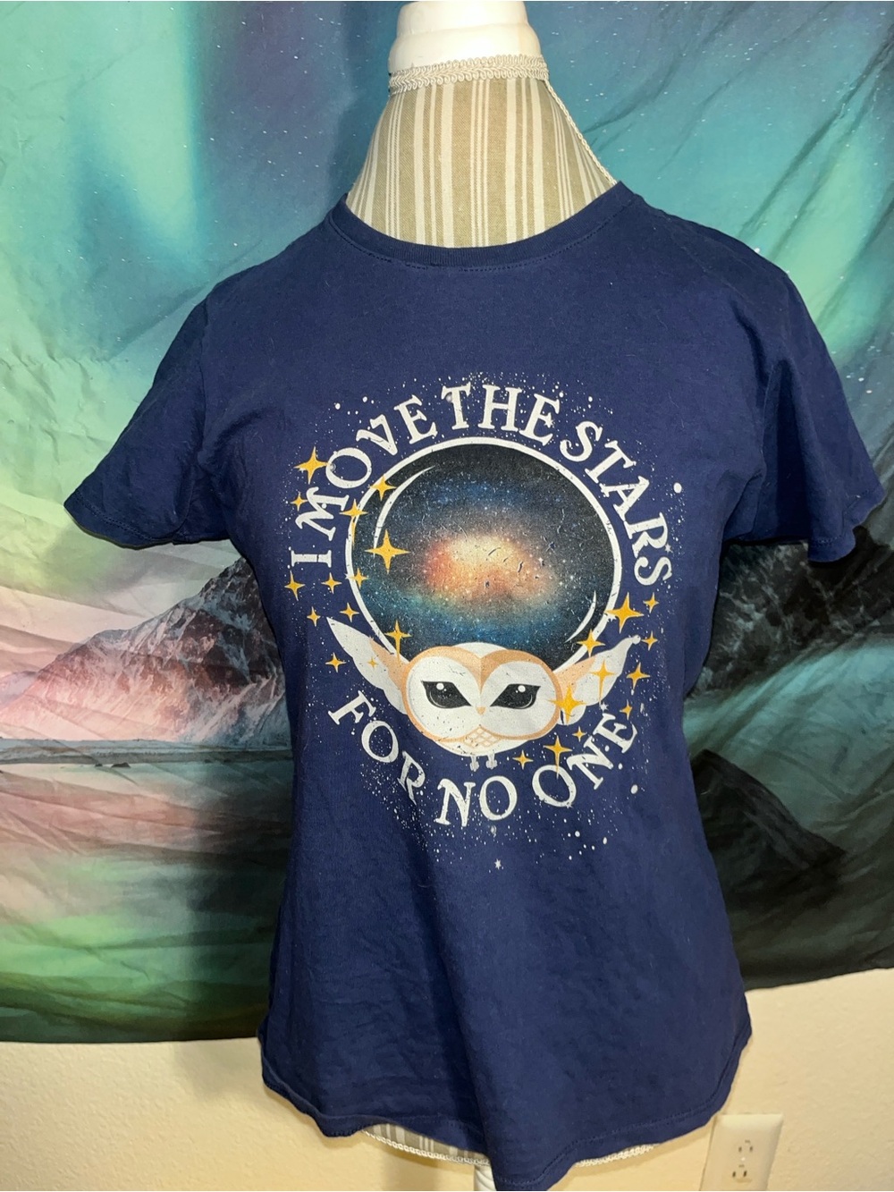 Navy Graphic Tee "I Move The Stars For No One" The Labyrinth